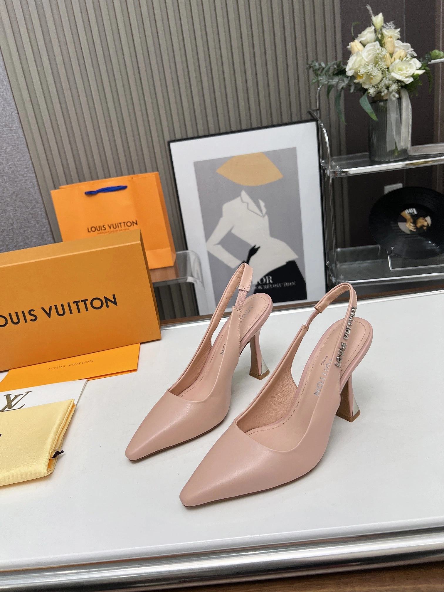 COCO-- 8V 1AB1GQ Calfskin sheepskin Heel height：9.5CM item:E-X158C1801